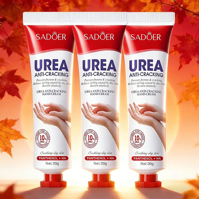 3/5 Stück SADOER 10% Urea Anti-Riss-Handcreme Panthenol HA Tiefenwirksame Feuchtigkeitspflege Verbessert Trockenheit Repariert Rissige Hände Hautpflege 30g