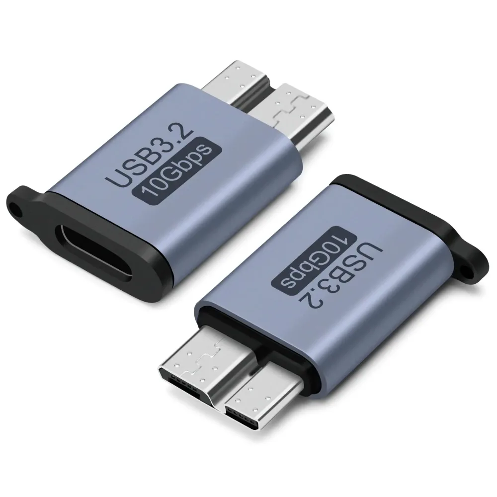 USB C auf Micro B Adapter USB 3.0 10 Gbit/s Festplattenkabel USB C kompatibel mit Toshiba HDD Seagate WD Galaxy S5 Note 3 HDD usw