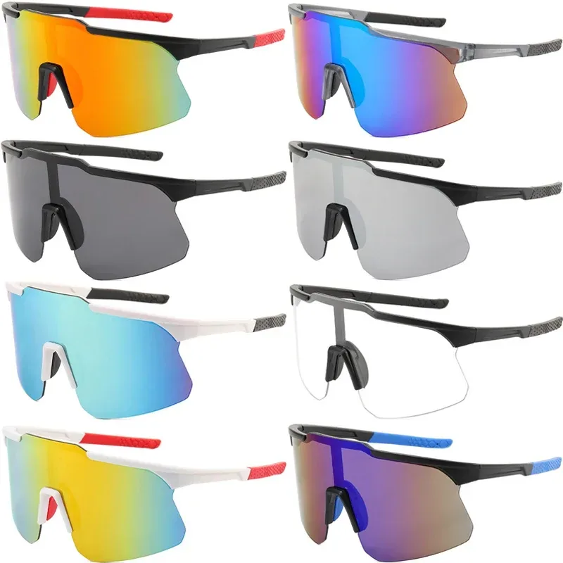 1/2/8 Stück Fahrradbrillen Outdoor-Sonnenbrillen Herren- und Damen-Sportbrillen UV400 Fahrradbrillen Rahmenlos Geschenk für Freunde