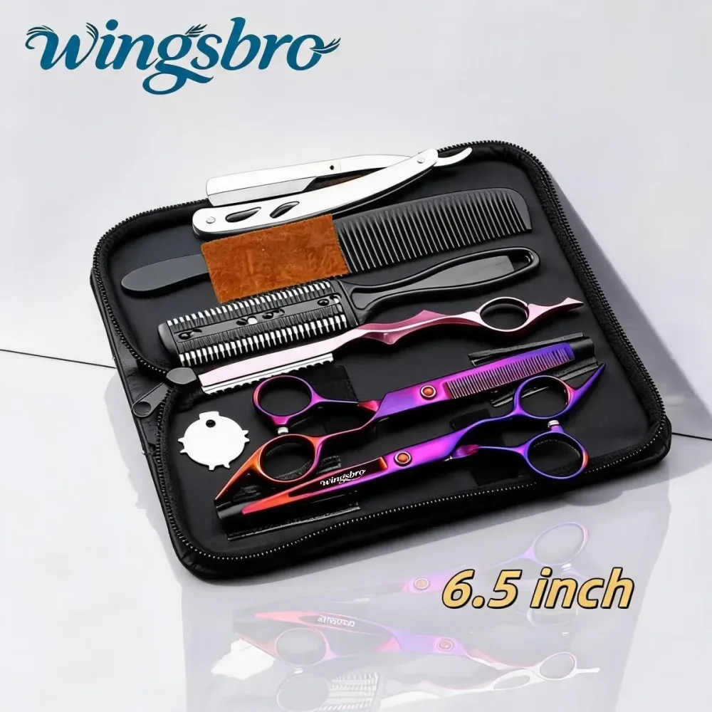 Japanisches Haarscheren-Set Friseurscheren-Kit Friseur-Rasiermesser Haarschneidescheren