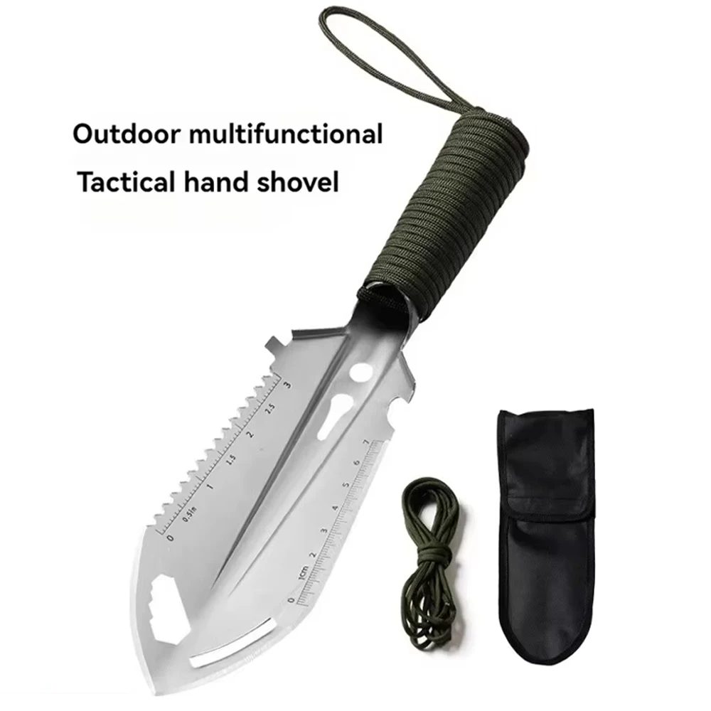 NEUE Camping Tragbare Ingenieursschaufel, Feldüberlebenswerkzeuge, Outdoor Edelstahl Multifunktionale Kleine Handschaufel