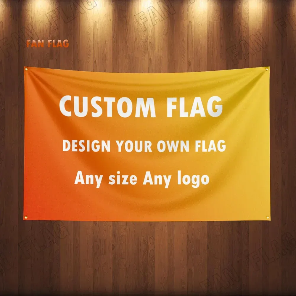 Professionelle maßgeschneiderte Auto Motorrad Team oder Conpany Logo Flagge Polyester gedruckt Dekoration Banner Wandteppich