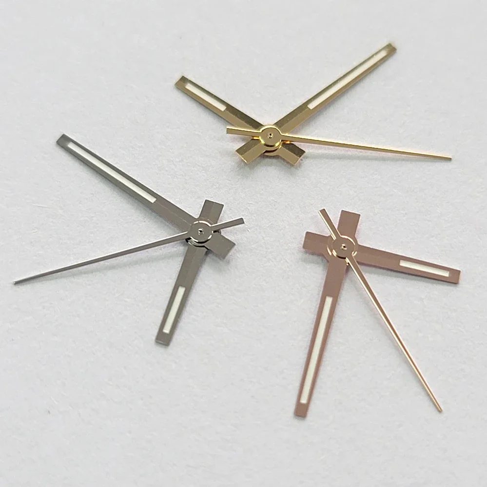 Geändert Uhr Hände Grün Leuchtende Logbook Nadel Silber Gold Rose Uhr Zubehör für NH35/NH36/4R/7S Bewegung