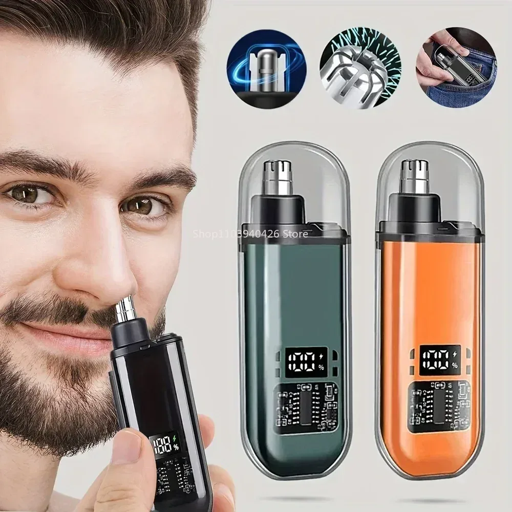 Elektrische Nasen- und Ohrhaarschneider für Männer USB-Aufladbar Tragbares Mini-Kompaktdesign mit Schnellaufladung Elektrisches Pflegeset