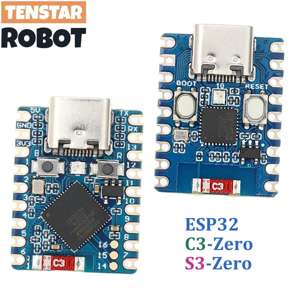TENSTAR ESP32-S3-Zero ESP32-C3-Zero Mini Entwicklungsboard WiFi Bluetooth Ultrakleine Größe ESP32-S3-FH4R2 C3 Supermini