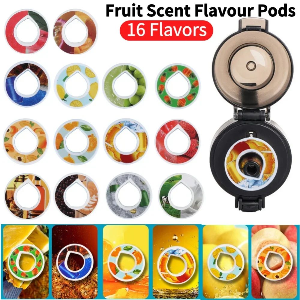 Fruchtduft-Pads, Luftduft, Fruchtgeschmack 0, Zucker-Up-Wasser-Trinkflasche aus Kunststoff, Flawour-Geschmack, Pod-Wasserflaschen, 16 Geschmacksrichtungen, Geschenk