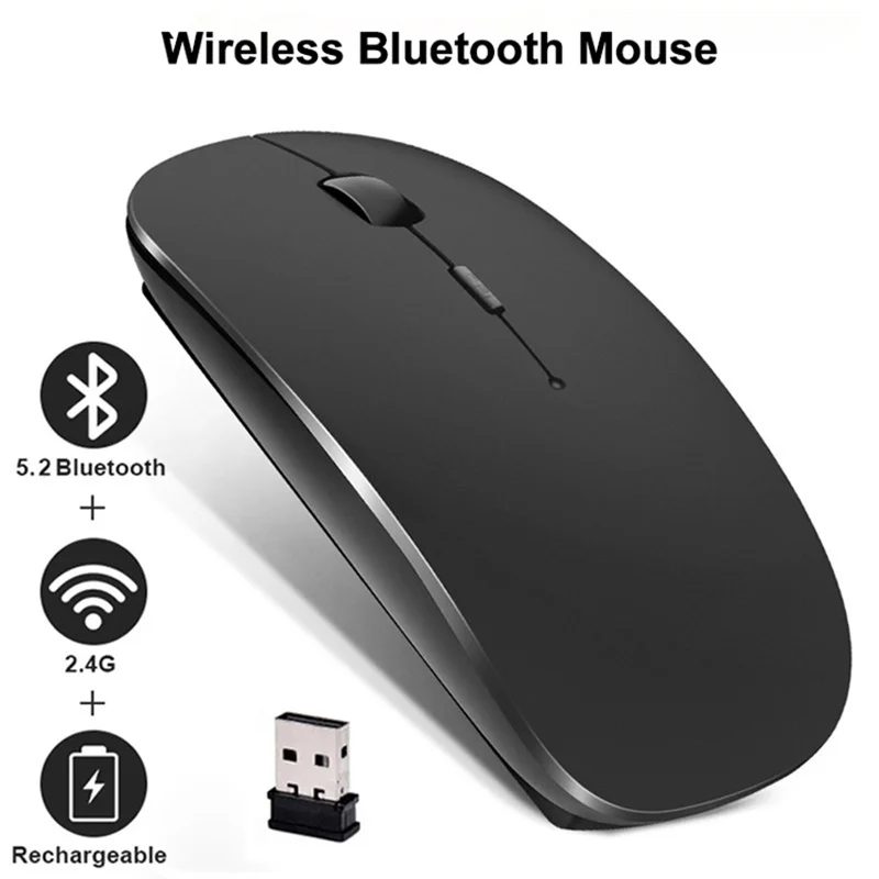 Universal Bluetooth-kompatibel Maus Drahtlose Maus Stille Computer Mäuse Tragbare Arbeits Gaming Maus Für Lenovo Laptop Tablet
