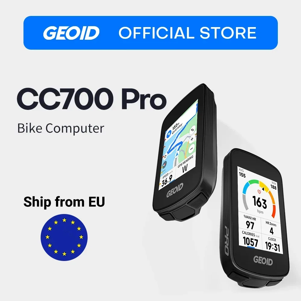 GEOID CC700Pro Fahrradcomputer Kabelloser Farb-Touchscreen Fahrrad-Tachometer Kartennavigation Radfahren Tachometer Kilometerzähler