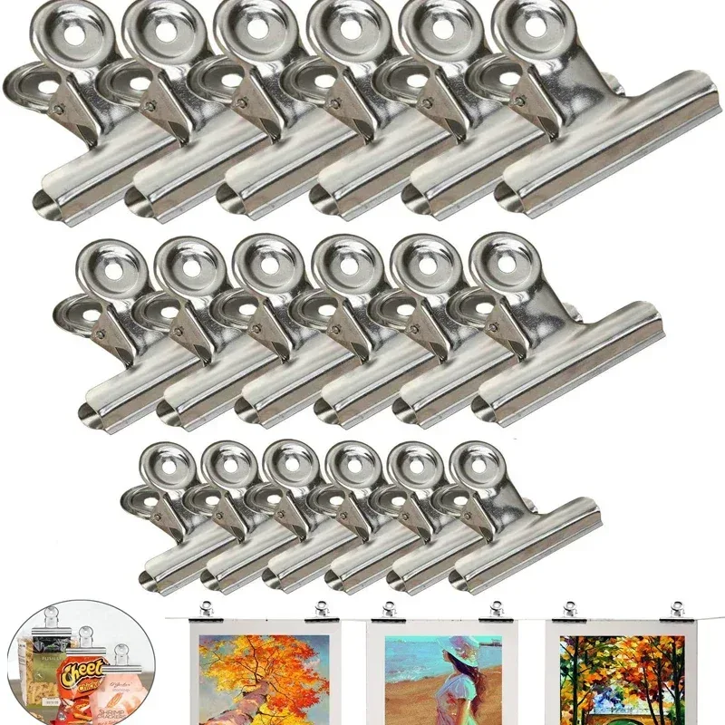 5 stücke Edelstahl Clips Chip Clips Binder Papier Klemmen Stoff Nähen Clips Tasche Clips Für DIY Handwerk Office Home Decor