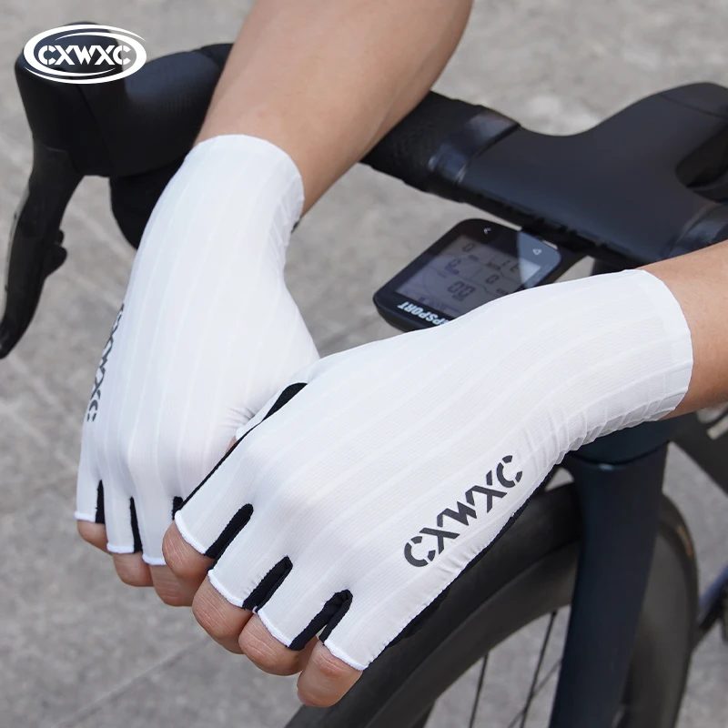 CXWXC Radfahren Halbfingerhandschuhe Männer Frauen Atmungsaktiver Anti-Rutsch-Handschuh Fitness Sport Trainingshandschuhe mit verlängertem Handgelenkschutz