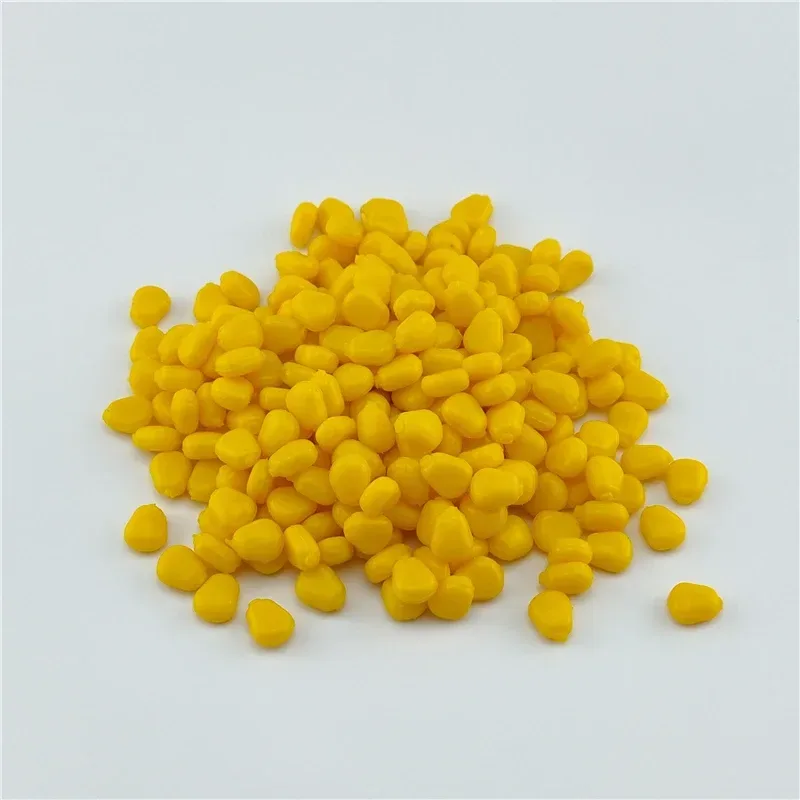 100 Stück Silikon-Geruch, Mais, weicher Köder, Wasser, Mais, Karpfenangeln, Köder mit dem Creme-Geruch von künstlichen Gummiködern