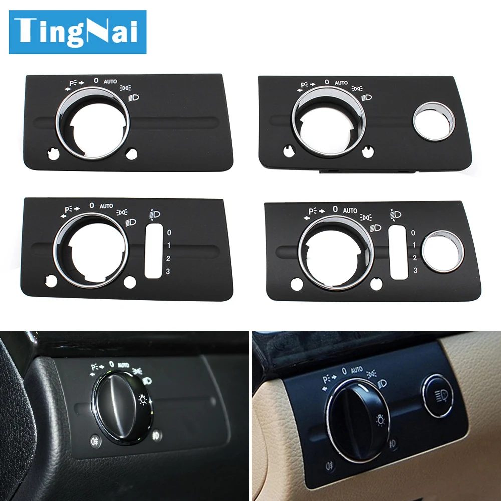 LHD RHD Front Dashboard Scheinwerfer Lampe Schalter Abdeckung Trim Ersatz Für Mercedes Benz W211 E Klasse 320 350 550 2003-2008