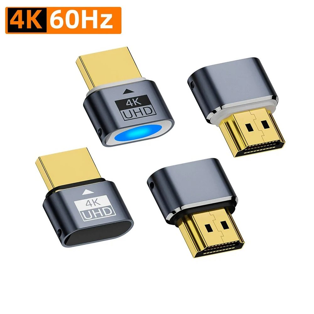 HDMI-kompatibel Dummy Stecker Virtuelle Monitor EDID Display Emulator Adapter Unterstützung 4K @ 60Hz 1080 @ 120Hz für Grafikkarte BTC Bergbau