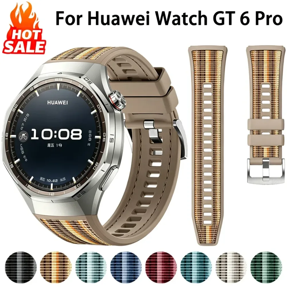 Original-Armband für Huawei Watch GT 7 6 Pro Smartwatch, Silikon-Verbundarmband, Correa Huawei Watch GT6 Pro Band Zubehör