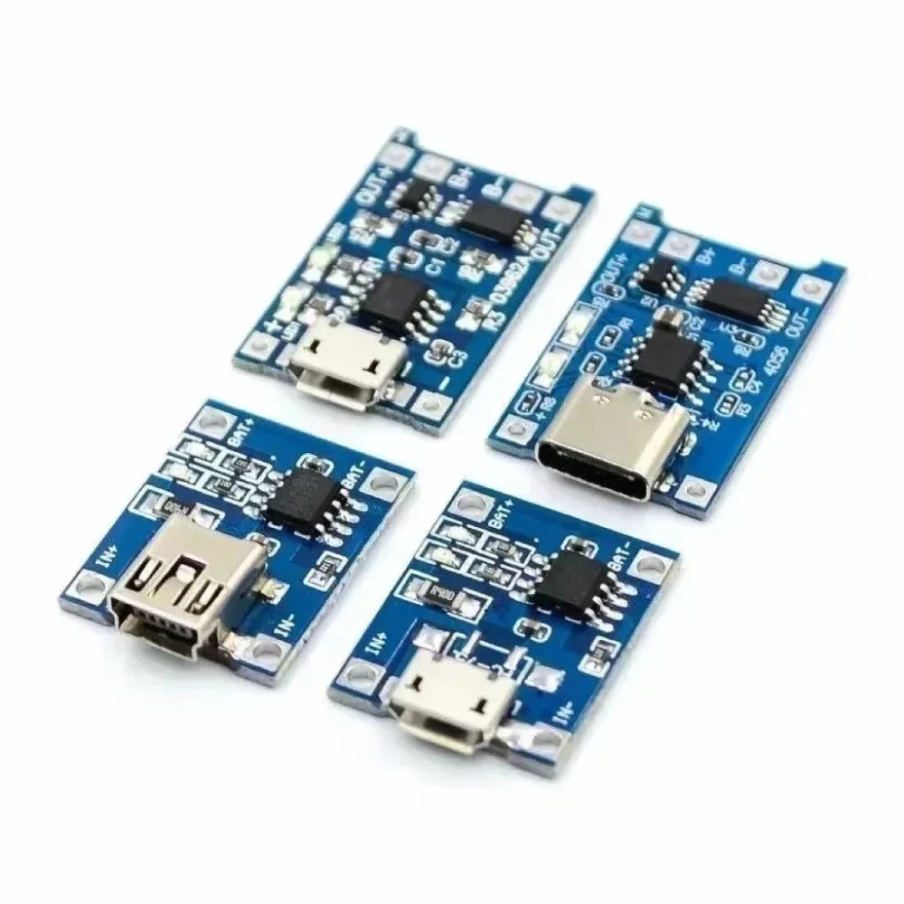 1-20 Stück Typ-C/Micro/Mini USB 5V 1A 18650 Tp4056 Lithium-Akku-Lademodul Ladeplatine mit Schutzfunktion Li-Ion