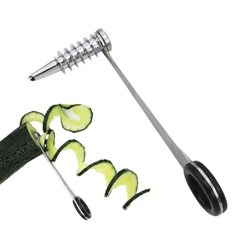 Spiralschneider Klinge Gurke Karotte Kartoffel Gemüse Spiralmesser Küchenwerkzeug Edelstahl Lockenwickler Handküchenzubehör