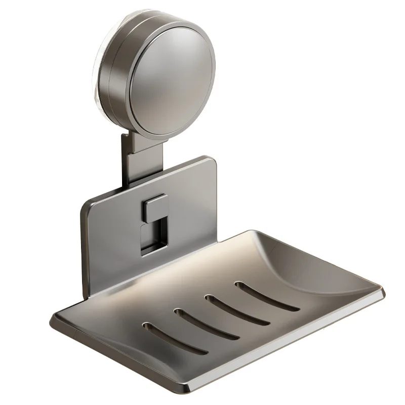 Saugnapf-Seifenhalter, bohrfreier Seifenhalter aus Raumaluminium, Ingwerwasser-Wandhalterung, selbstklebender Toiletten-Seifenhalter, Aufbewahrungsregal
