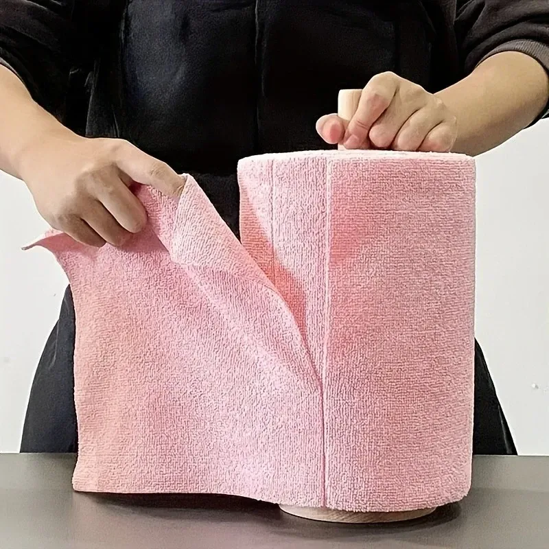 4M Wiederverwendbare Küchen-Spültuchrolle Waschbare Reinigungstücher Alternative zu Papiertüchern Saugfähiger Lappen für Wohnzimmer Schlafzimmer
