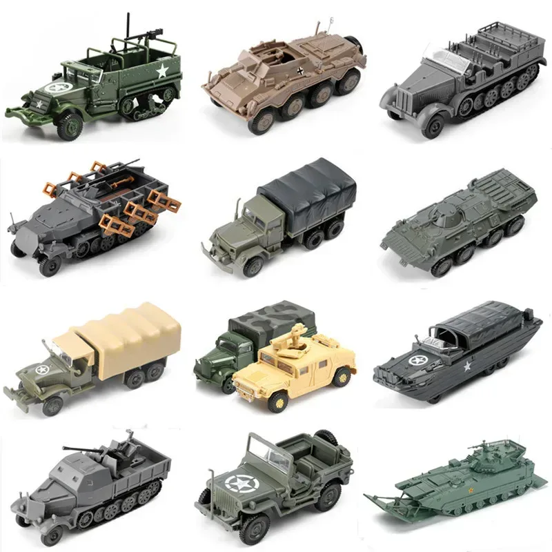 4D 1/72 Militärfahrzeuge Montage Puzzle Modell LKW Panzer Hummer Kriegsmaschine Infanterie Kampfwagen Gepanzertes Auto Kunststoffspielzeug