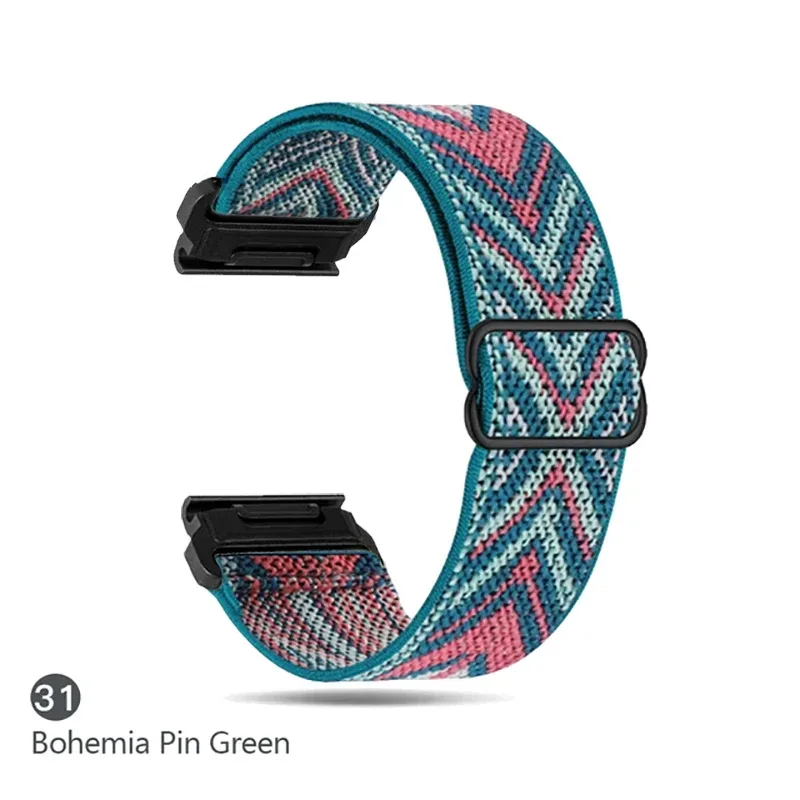 20 22 26 mm elastisches gewebtes Nylonarmband für Garmin Fenix 7X 7S Pro Instinct 2S 2X TacTix 7 Descent G1 MK2 MK3 Enduro Quickfit Band