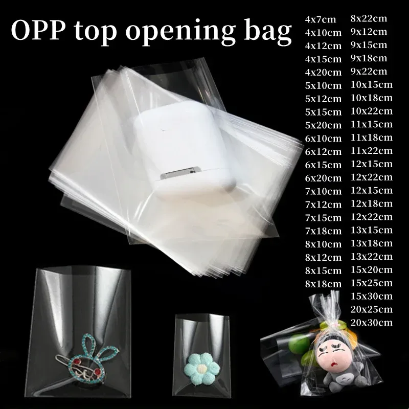 OPP transparenter Süßigkeitenbeutel, Süßigkeiten-Zellophan, Keks, Backen, Lutscherbeutel, Party- und Hochzeitskarte, Geschenkverpackungsbeutel für den Urlaub