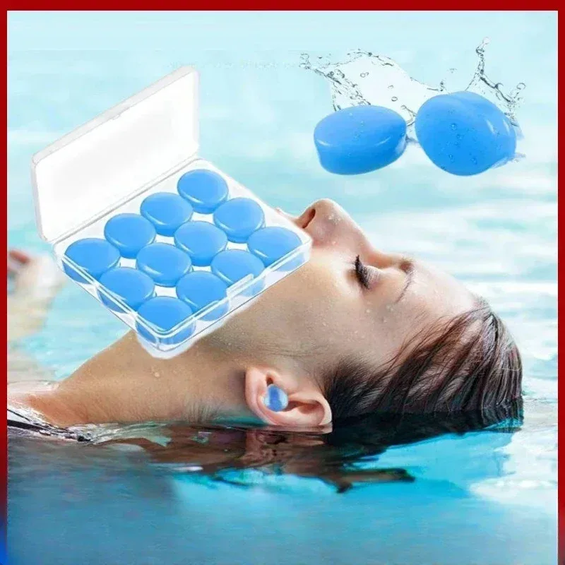 12PCS Silikon Ohrstöpsel Lärm Reduktion Schlaf Anti Cancelling Schalldämmung Ohrstöpsel Schutz Schlafen Wiederverwendbare Ohrstöpsel