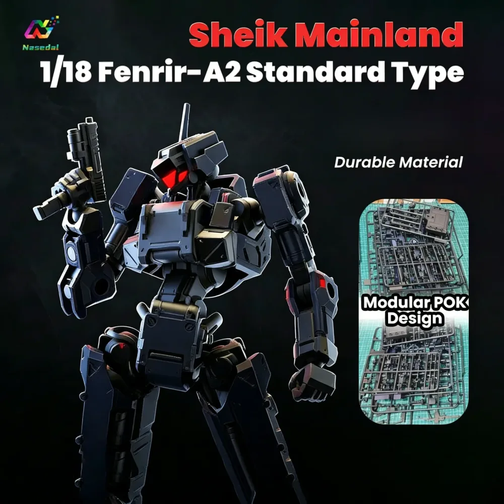 Sheik Mainland 1/18 Maßstab 3,75 Zoll Actionfigur Modellbausatz 3MIN Projekt A Standard Wolf Roboter DIY Zusammengebautes Spielzeug für Sammler