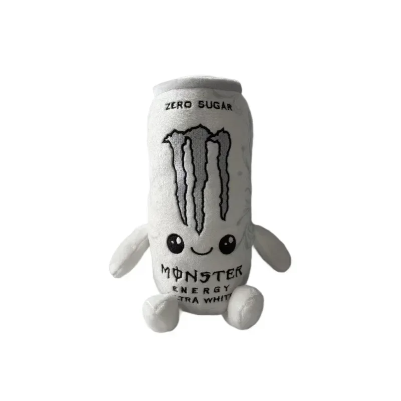Neues Plüschtier in Form einer weißen Energy-Drink-Dose ohne Zucker, weiche Stoffpuppe, Tischdekoration, Weihnachtsgeschenk für Fans