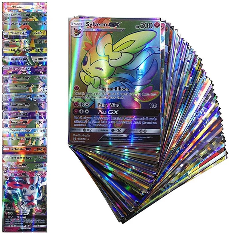 20 Stück Englische Pokemon-Karten GX Tag Team Vmax EX Mega Glänzende Spielkarten Sammelkarten Spielzeug Kindergeschenke