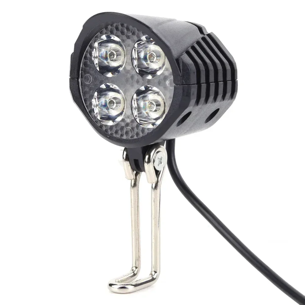 E-Bike Hupe Licht Elektrische 36V 48V 60V Fahrrad 4 LED Scheinwerfer 12W 18W Wasserdicht 2 in 1 Hupe und Licht Schalter Fahrrad Taschenlampe