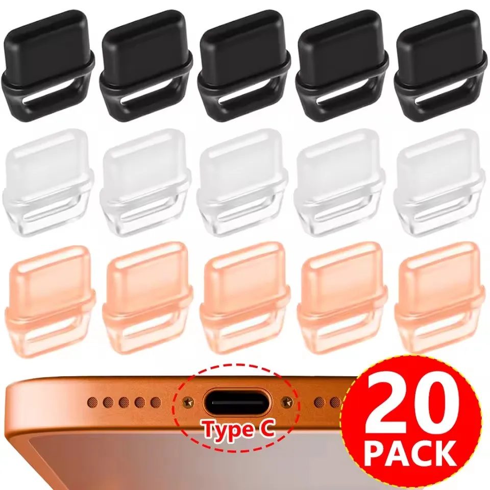 DIY Staubstecker Typ C Ladeanschluss Schutz Stopper Kappenabdeckung Anti-Staub-Stecker mit Loch Anhänger für iPhone 17/16 Samsung Xiaomi