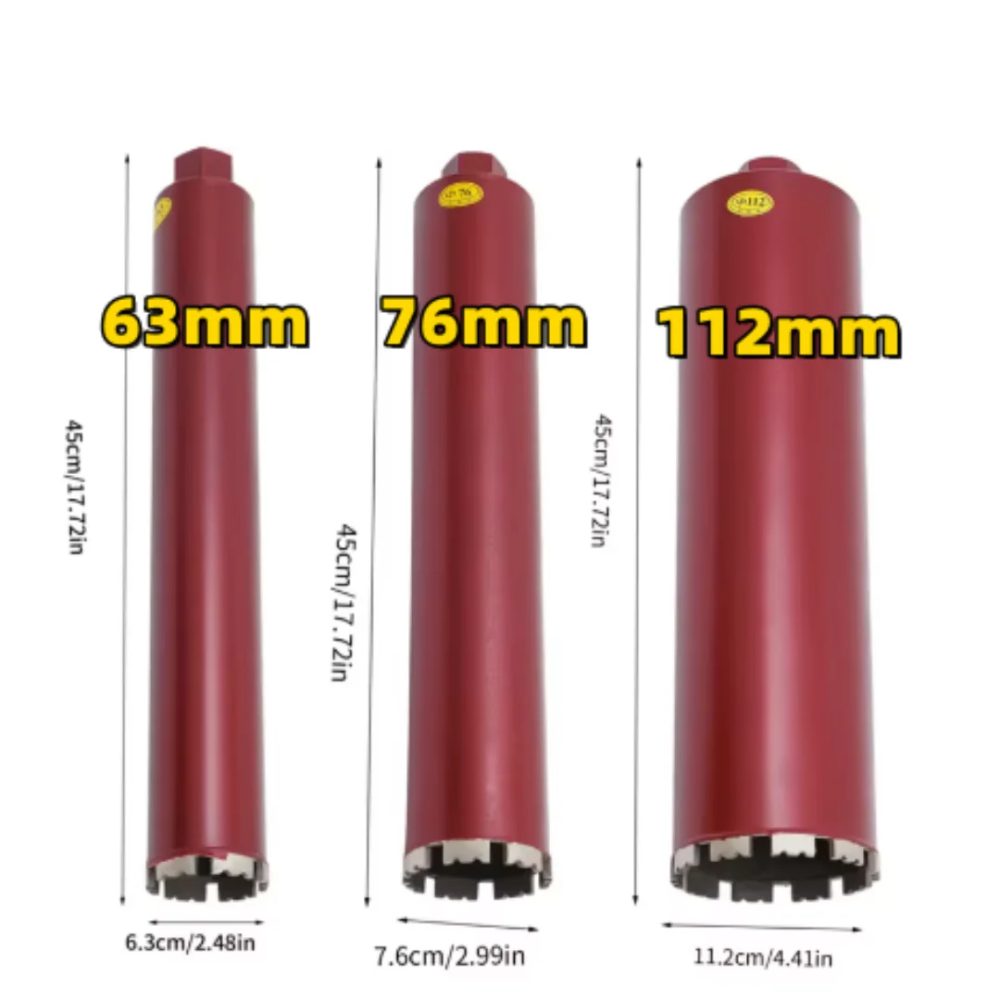 63/76/112 MM Diamant Kern Bohrer Werkzeug Bits HandHeld Diamant Kern Bohrer Trocken/Nass Beton Kern Bohren