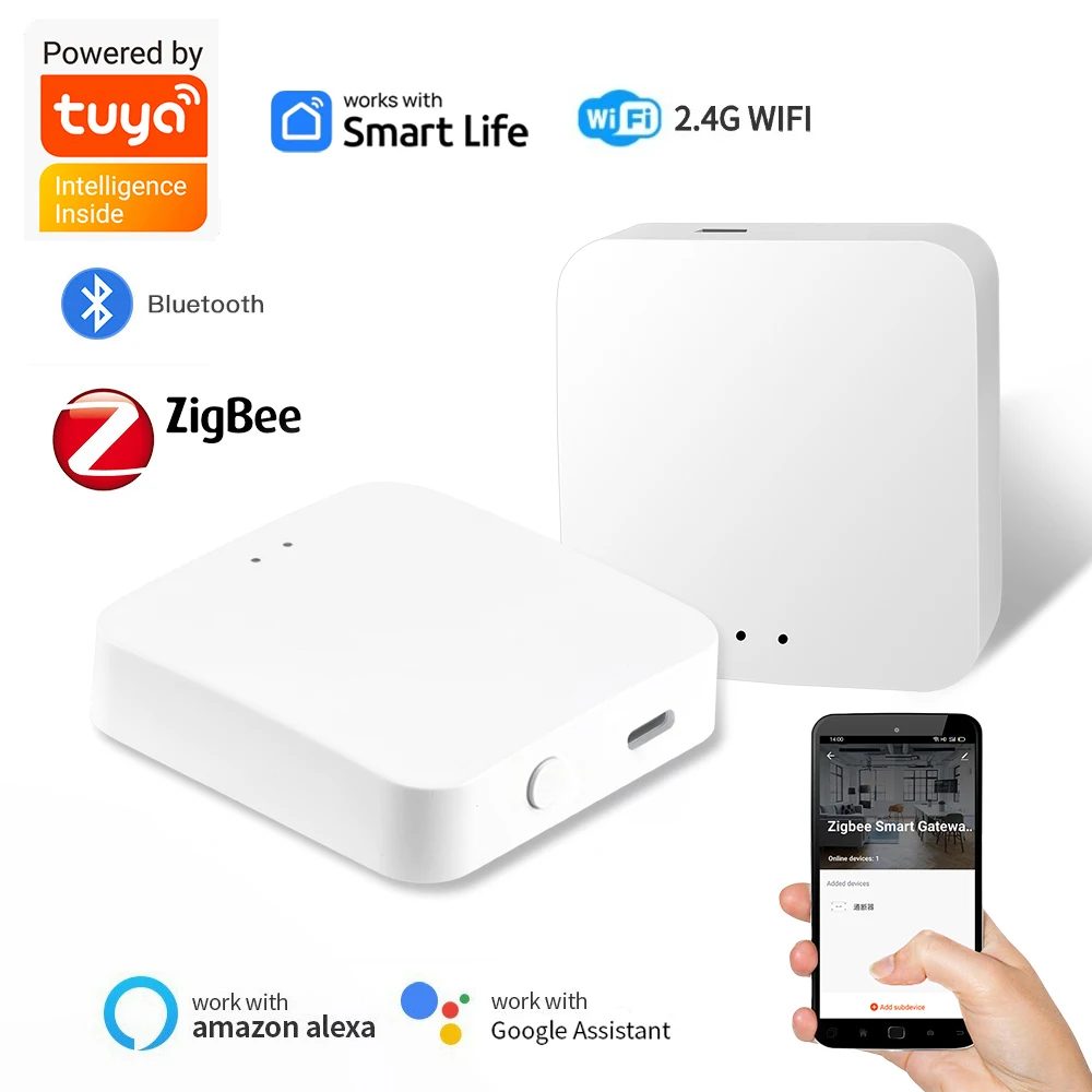 Tuya Smart LifeAPP Multi-Modus-Gateway ZigBee Bluetooth Wireless Hub Fernbedienungsbrücke Sprachsteuerung über Alexa Google Home