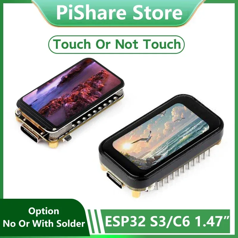ESP32 C6 ST7789 1,47 Zoll Touch-LCD-Entwicklungsboard 1,47-Zoll-Display Touchscreen-Option für Arduino WiFi6/LVGL/HMI Onboard