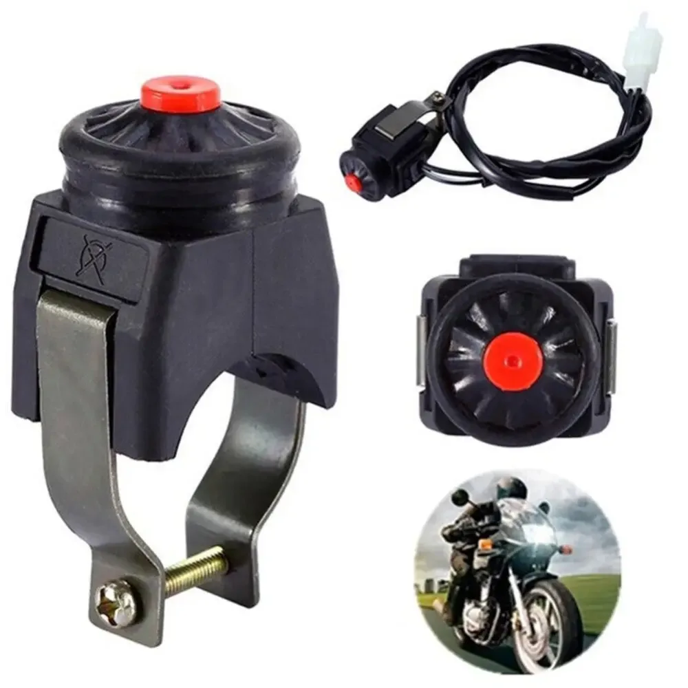 Motorrad Kill Red Push Button Horn Starter Dirt Bike ATV UTV Dual Sport Für 22mm (7/8 