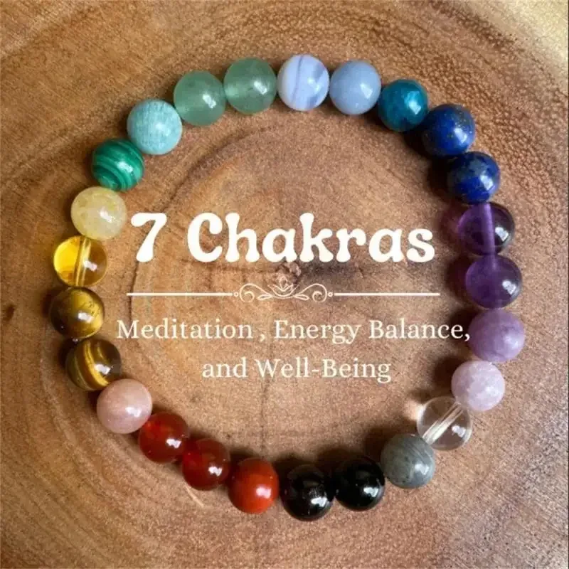 Armbänder für Damen, heilende Tigeraugen, Amethyst, Edelstein, 7-Chakra-Perlen, Armreifen, Yoga-Stein, Geschenk für Paar, Artikel, Schmuck, Y2K-Dame