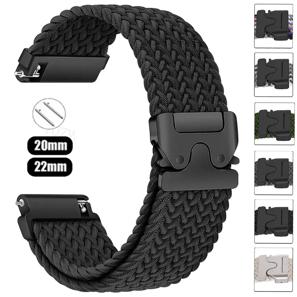 20 mm 22 mm Band für Amazfit Balance 2 Armband GTR/GTS 2/3/4 Mini Nylon geflochtenes Armband Correa für Amazfit Active 2/Bip 6 5 3 Bänder