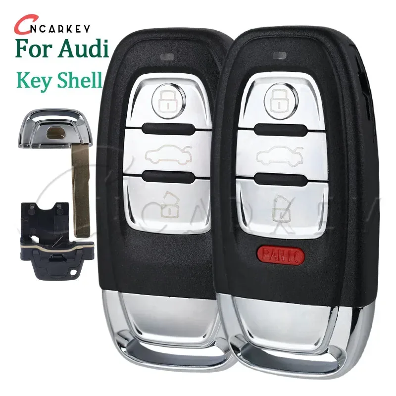 3 4 Tasten für Audi A4l A3 A4 A5 A6 A8 Quattro Q5 Q7 A6 A8 Fernbedienung Schlüssel Shell Fall Fob Ersatz Fernbedienung Smart Auto Schlüssel Shell