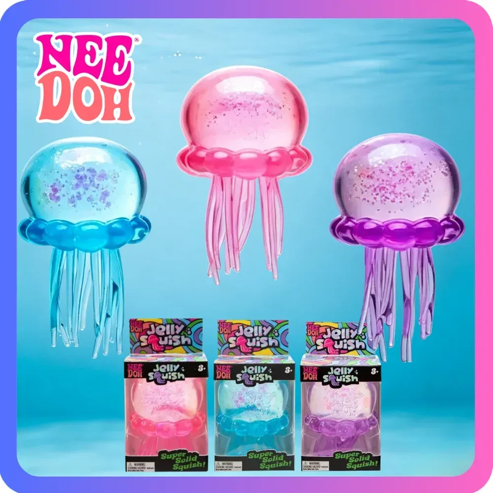 Bestseller Schylling NeeDoh Fuzz Ball Quallen-Quetschspielzeug Überraschungsbox Weiches Squeeze-Spielzeug Stress- und Angstabbau Sensorisches Geschenk