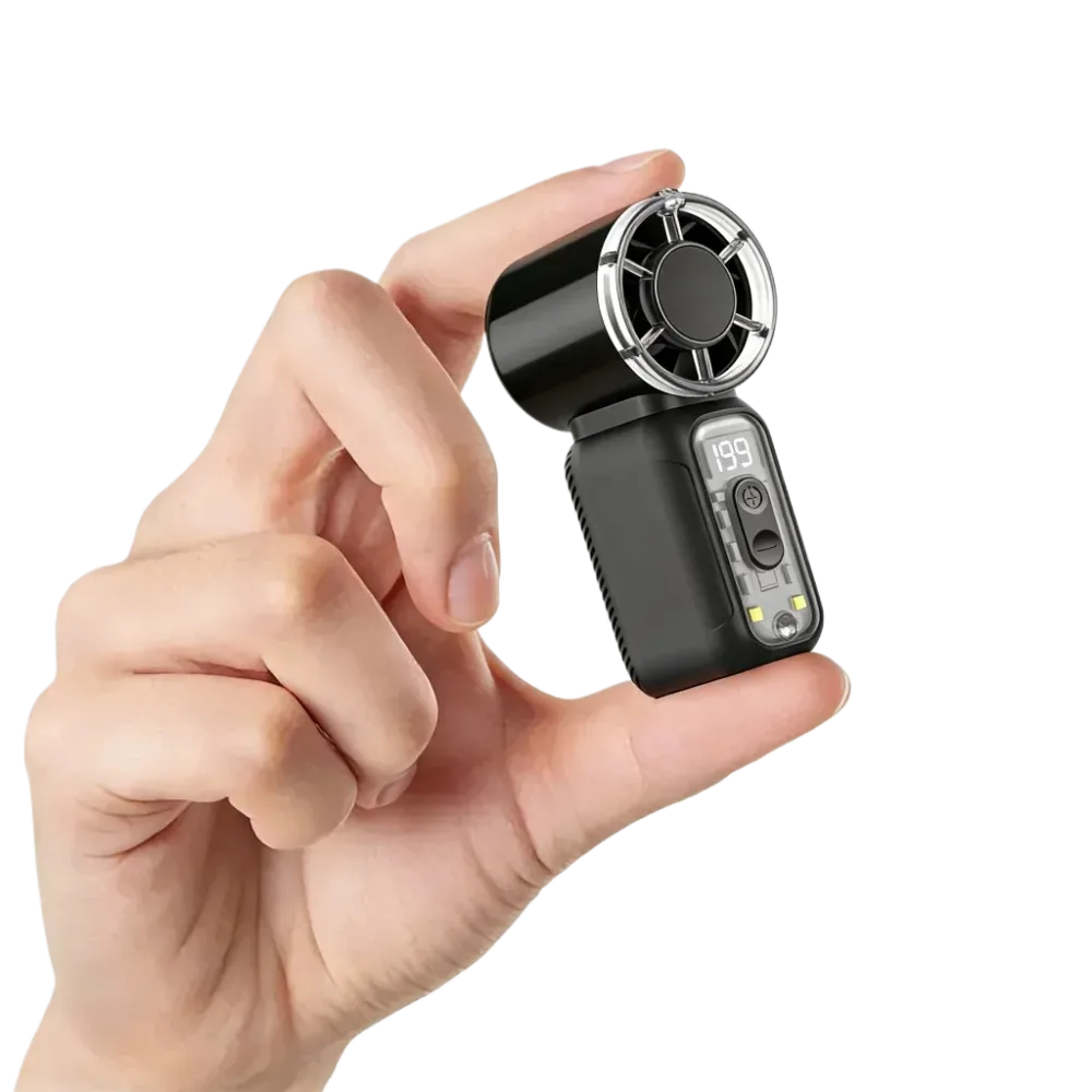 Meistverkaufter Sommer-Super-Mini-Akku-Handventilator mit hoher Geschwindigkeit, starkem Wind, ultra-leisem Betrieb und digitaler Anzeige