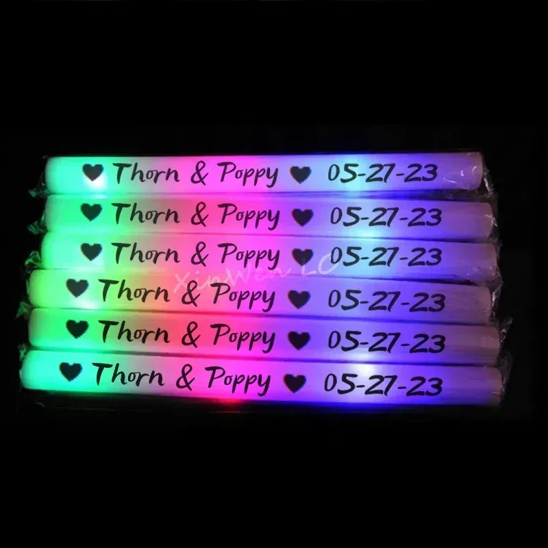 20/30/40/60/80/100/120 Stück RGB Leuchtende Schaumstoffstäbe, bunte LED-Leuchtstäbe, Cheerleader-Röhren, Leuchtstäbe für Geburtstags- und Hochzeitsfeiern
