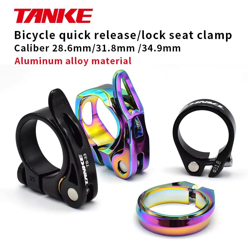 TANKE-MTB Rennrad-Sattelstützenklemme, schnelle Freigabe, ultraleichte Aluminiumlegierung, Mountainbike-Sattelstütze, Fahrradteile, 28,6, 31,8, 34,9 mm