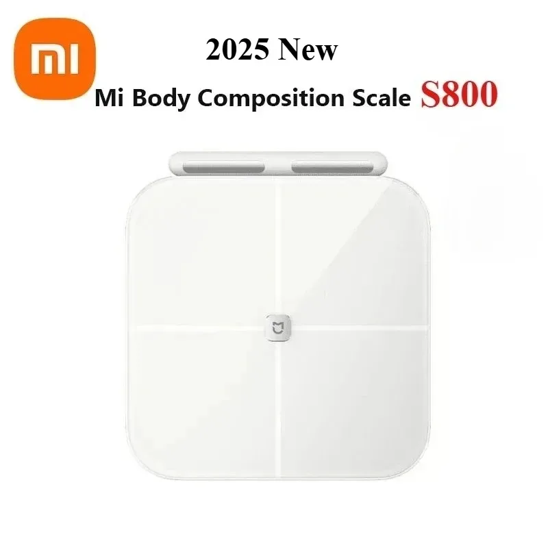 Xiaomi Mijia Smart Scale S800 8-Elektroden-Körperfettwaage Dual-Frequenz BIA Bluetooth gehärtetes Glas Mijia App kompatibel