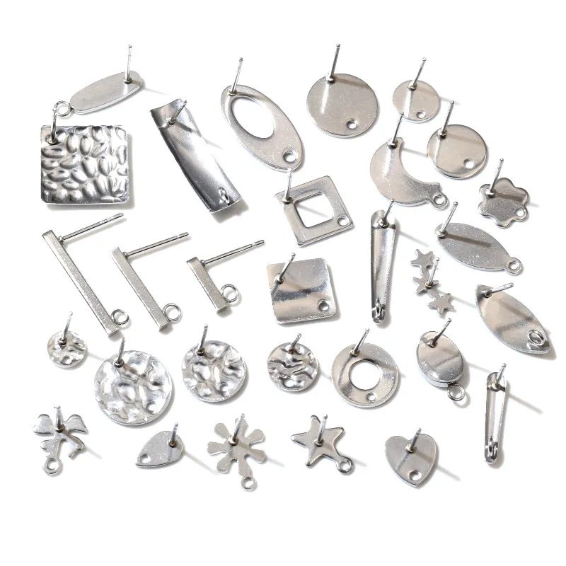 20pcs 316L Edelstahl Geometrische Ohrring Stud Ohrring Beiträge Stecker Mode-Stile DIY Schmuck, Die Entdeckungen Zubehör