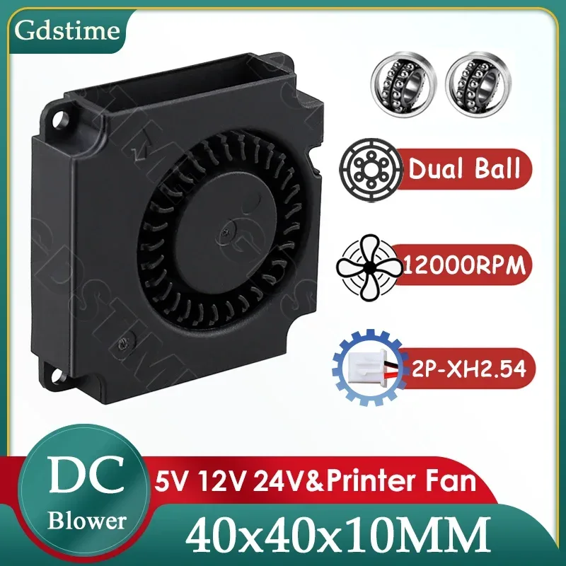 Gdstime 4010 Lüfter 24 V 12 V 5 V 40 MM * 10 MM DC Bürstenlosen Gebläse 40 MM Radial Lüfter 4 CM Turbo Kühler für 3D Drucker Zubehör Teil