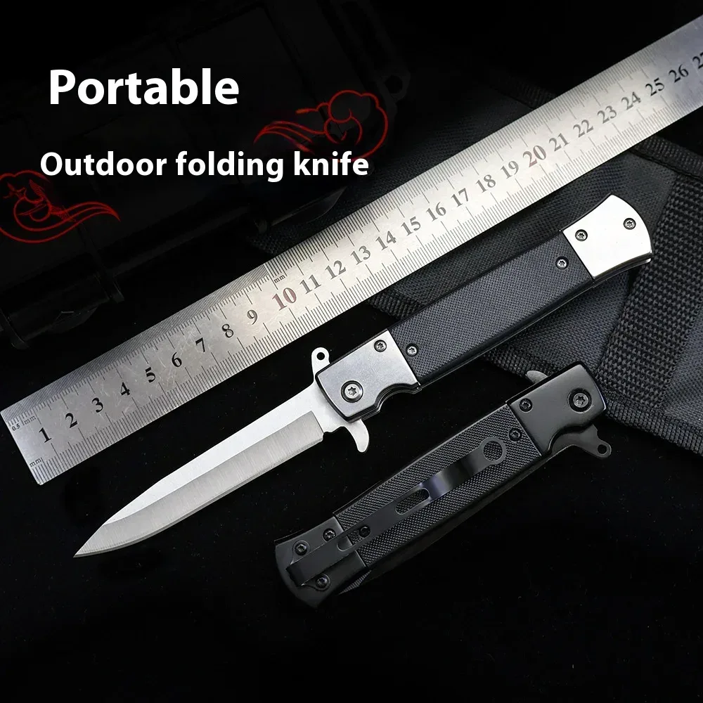 Tragbares Klappmesser für den Außenbereich, hohe Härte, Edelstahl, Taschenmesser, Camping, Überleben, Gemüseschälmesser, EDC Ha