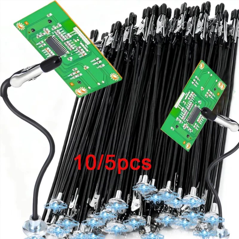 10/5PCS Magnetische Flexible Krokodilklemme Elektrische Test Krokodilklemme für DIY Notizkarte Klemmen Küche Menü Halter Foto Clips