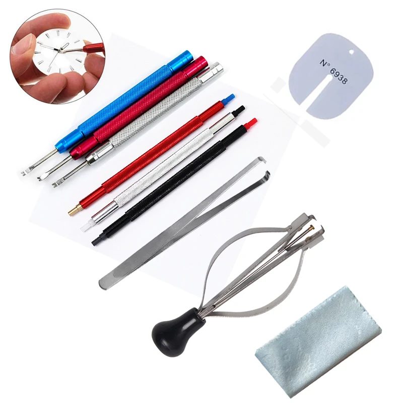 3/4/10Pcs Uhr Hände Nadel Setter Zifferblatt Stunde Minute Sekundenzeiger Uhr Reparatur Werkzeug Entferner Entfernung hebe Werkzeug Für Uhrmacher