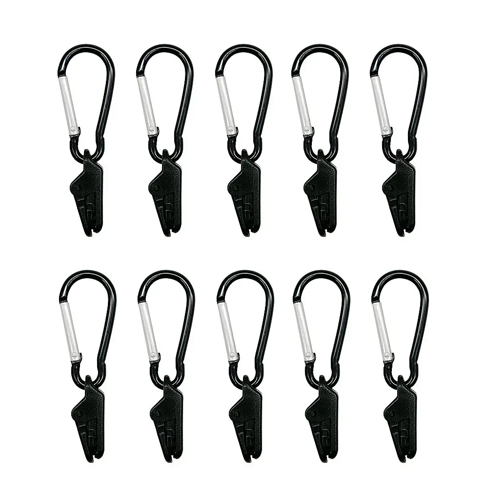 10-teiliges winddichtes Klemmset, Überlebenstülle, Zeltklammern, Schnalle, Markise, Plane, fest, Outdoor, Camping, Zelt, Zubehör, Kunststoffhaken