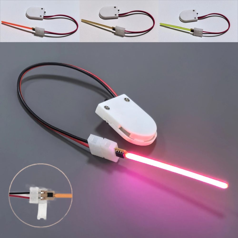 3V COB 40mm 59mm 70mm Meteorschauer Fließendes Wasser Lampe LED Filament Licht Dioden Teile mit Schnalle Kein Schweißen Nötig 2-Pin/Batterie